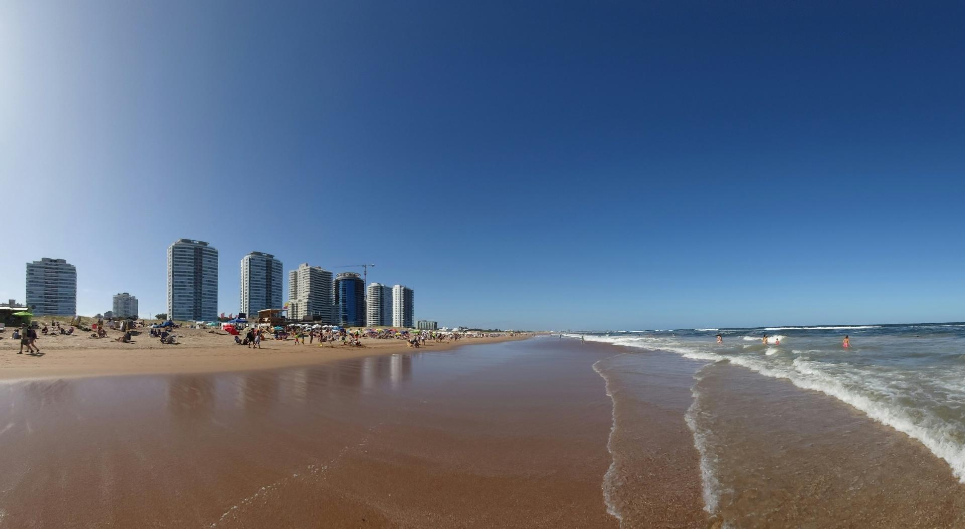 Buenos Aires - coastal beach with modern skyline